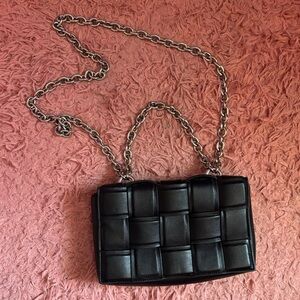 Black quilted chain bag